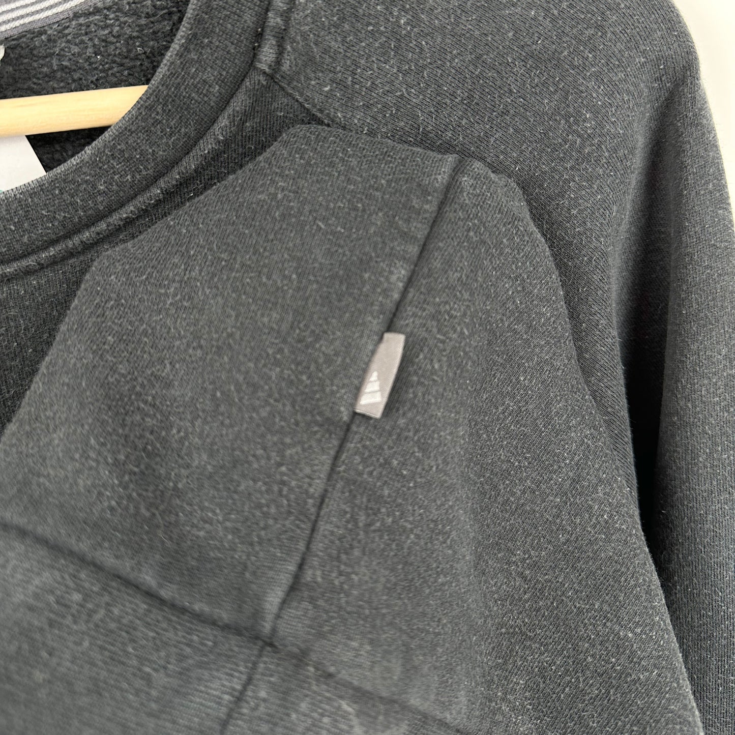 Vintage 00's Adidas Big Logo Black Crewneck