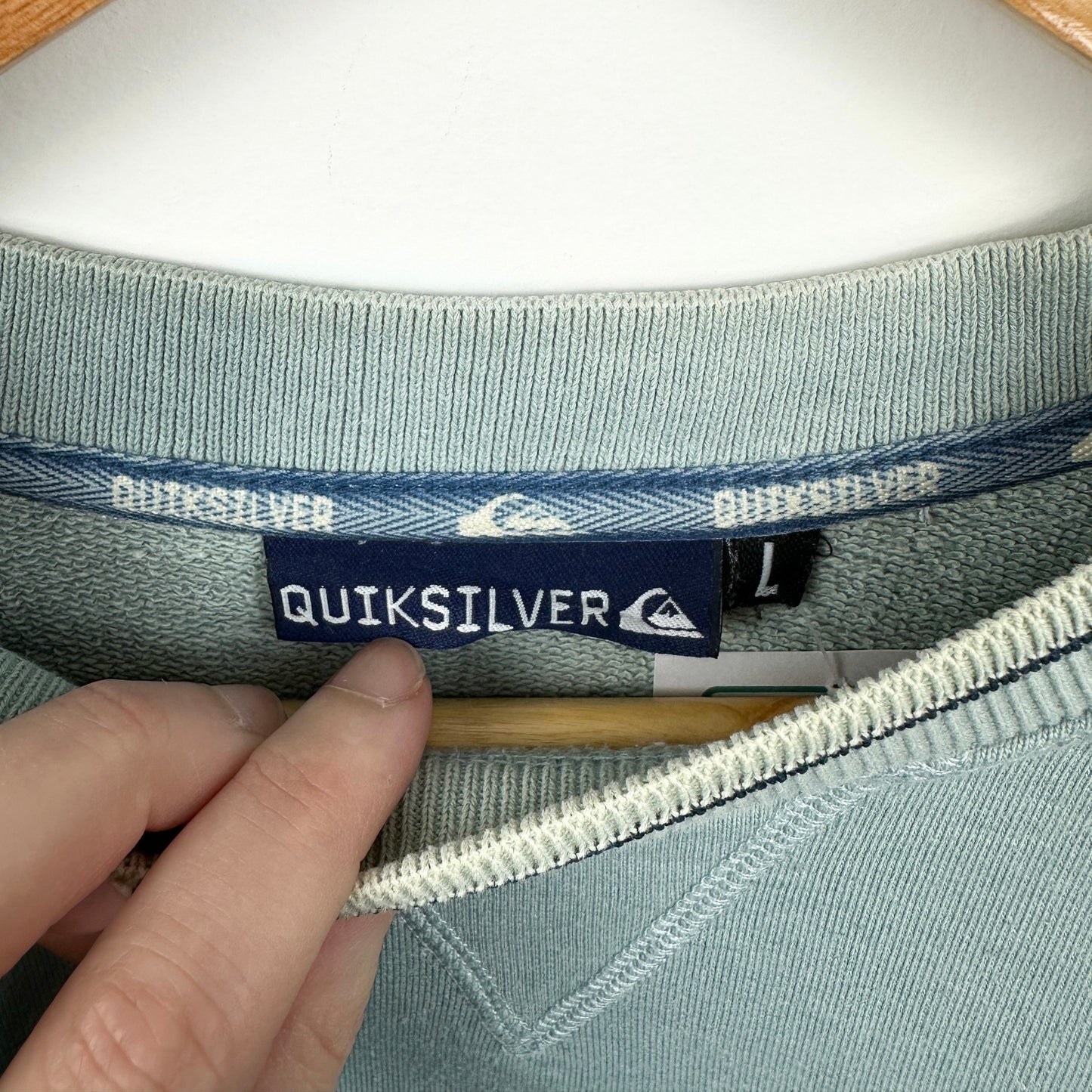 Vintage Quiksilver Baby Blue Crewneck