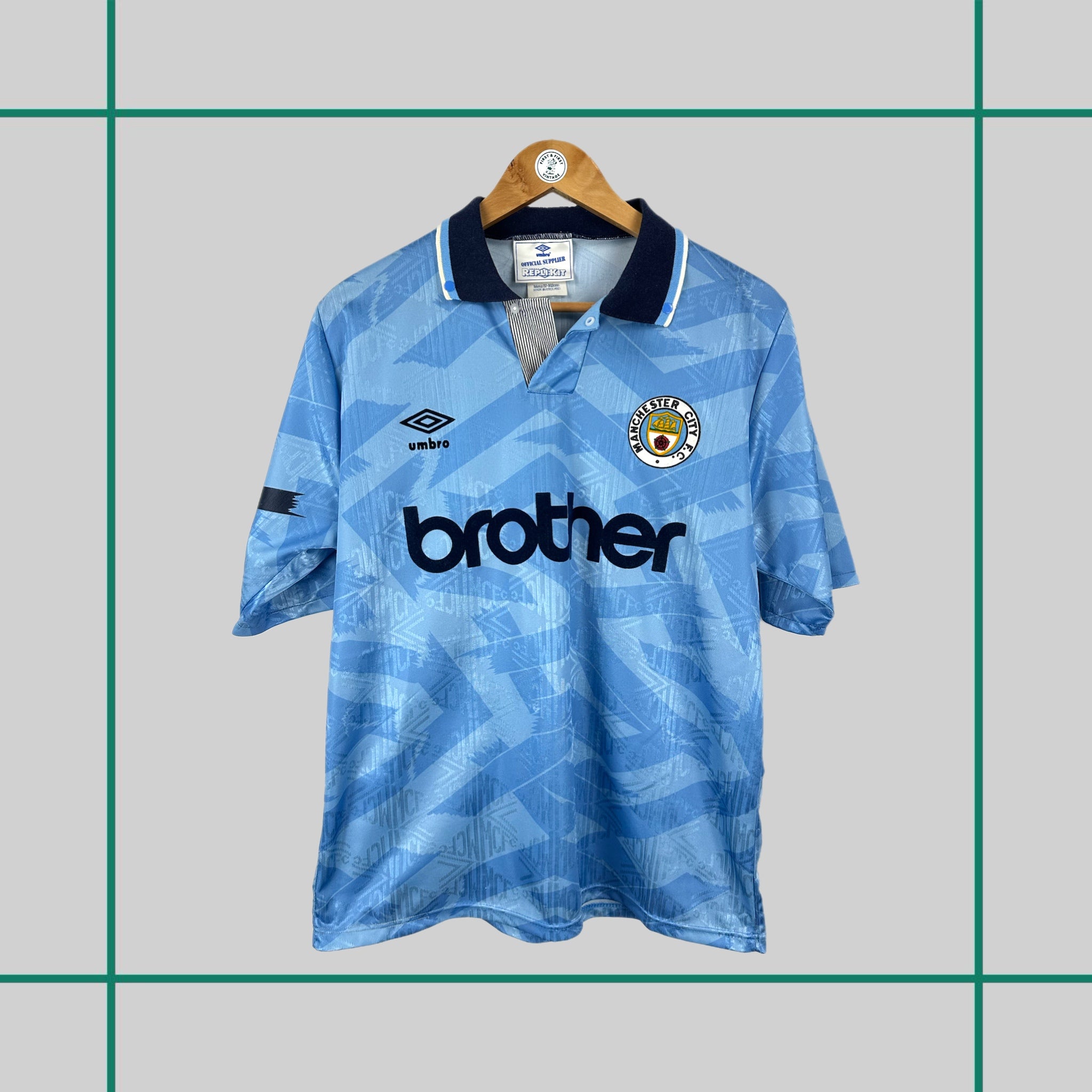 Vintage 1991-1993 Umbro Manchester City Home Jersey - M-L – First