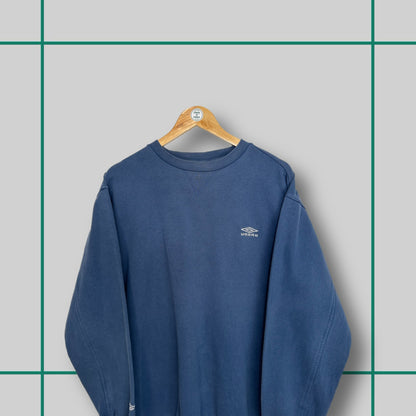 Vintage Umbro 00's Blue Embroided Logo Crewneck