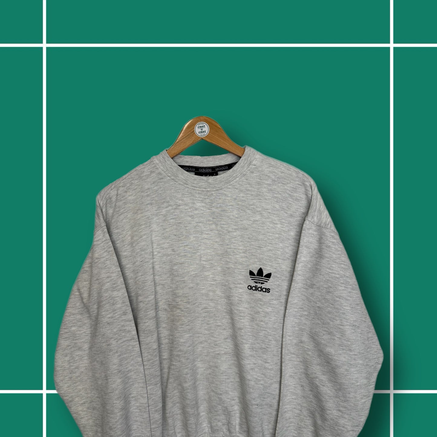 Vintage Adidas 90's Grey Logo Crewneck