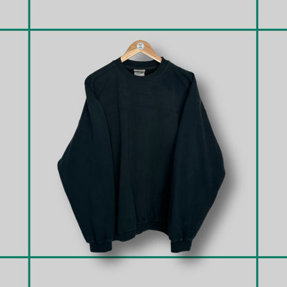 Vintage Reebok 00's Dark Green Spellout Logo Crewneck