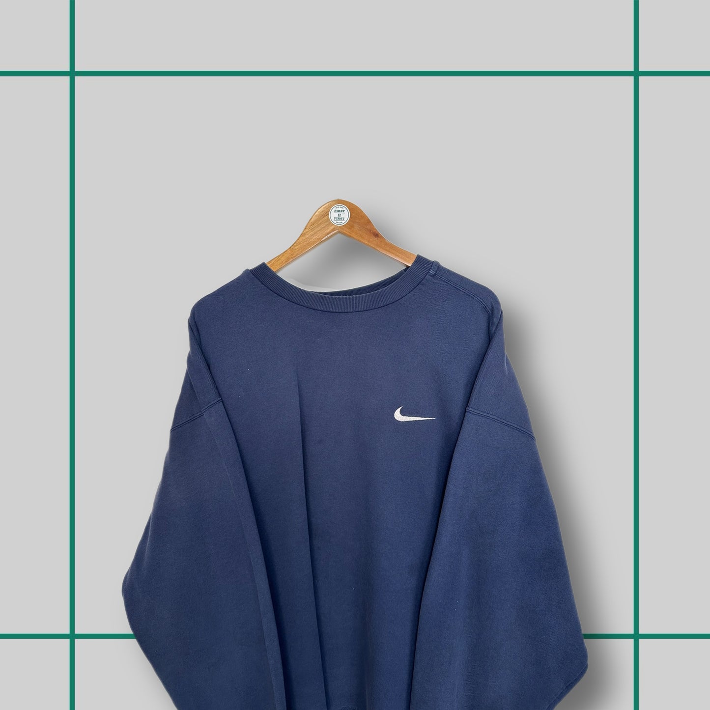 Vintage Nike 90's Navy Swoosh Crewneck