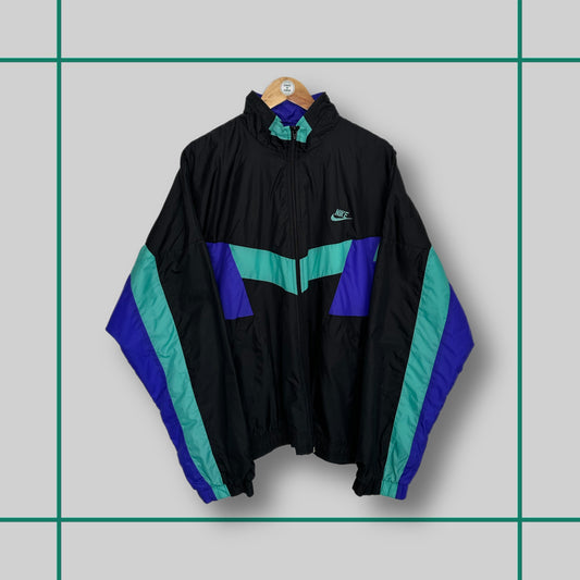 Vintage Nike 90's Black/Purple/Aqua Jacket