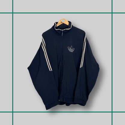 Vintage Adidas 80's Logo Navy Jacket