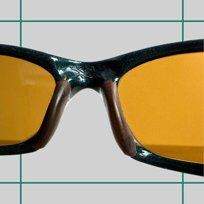 Vintage 2000 Oakley XX Twenty Emerald/Gold Iridium Sunglasses