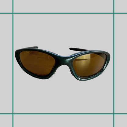 Vintage 2000 Oakley XX Twenty Emerald/Gold Iridium Sunglasses
