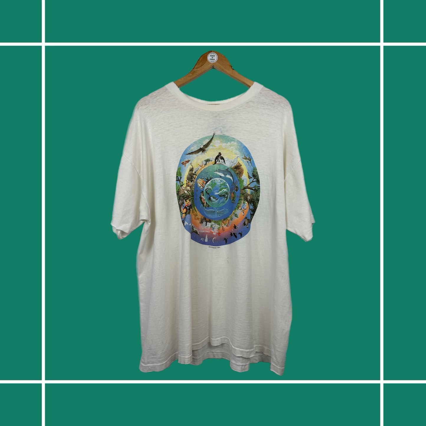 Vintage 1994 Human-i-Tees Animal Tee