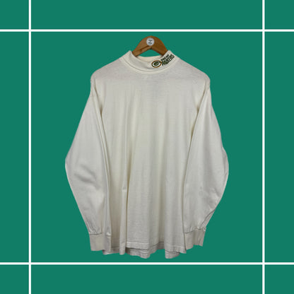 Vintage Green Bay Packers Mock Neck L/S Tee