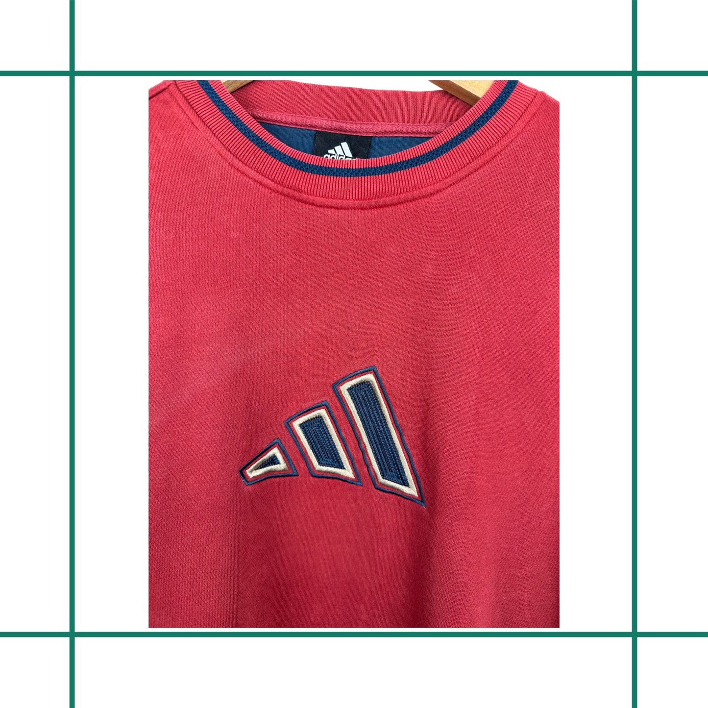 Vintage Adidas Three Stripes Logo Crewneck