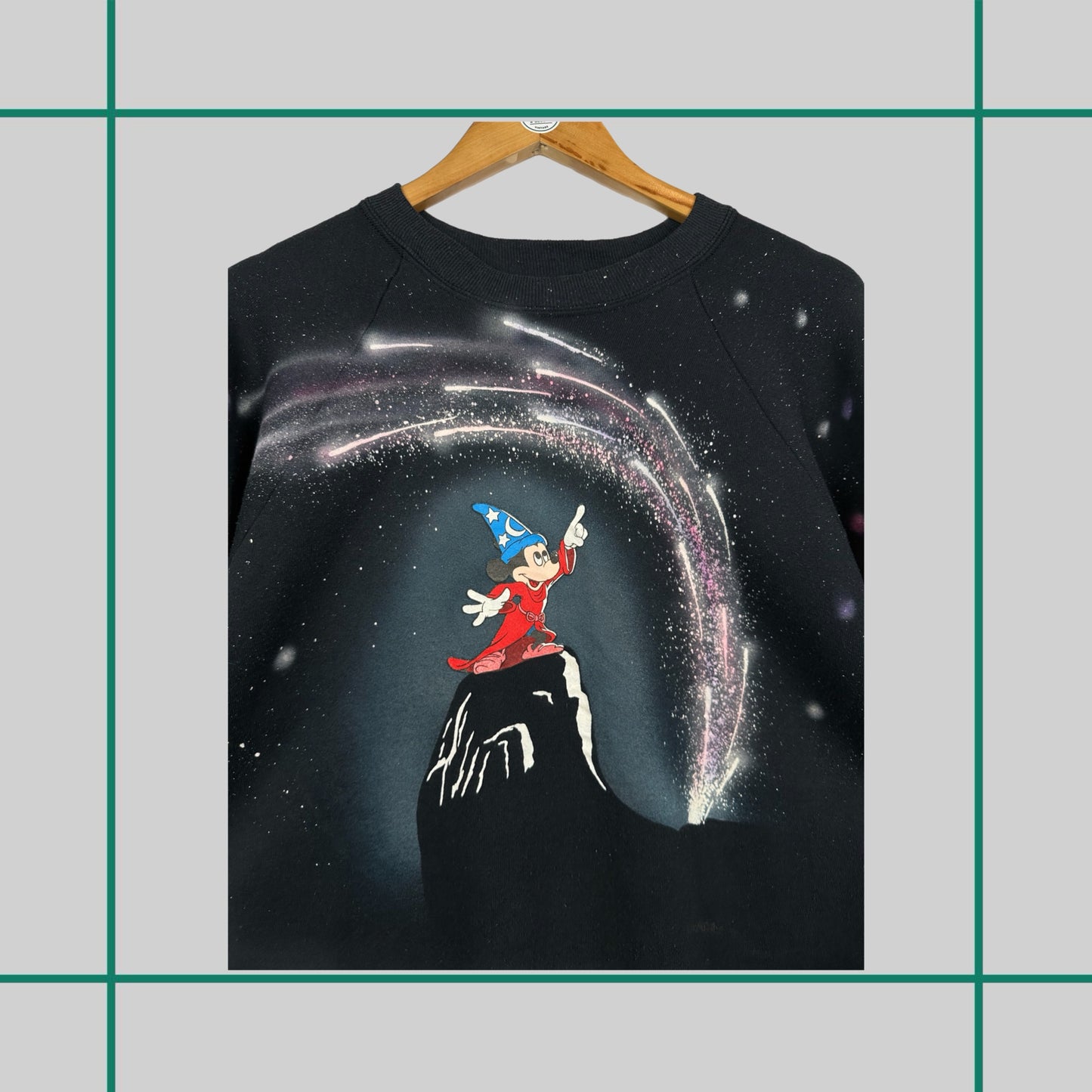 Vintage 90's Fantasia Mickey AOP Crewneck