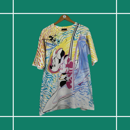 Vintage 90's Jerry Leigh x Minnie Mouse AOP Windsurfing Tee