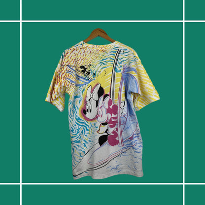 Vintage 90's Jerry Leigh x Minnie Mouse AOP Windsurfing Tee