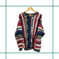 Vintage Crazy Pattern Knit Sweater (Coogi Vibes)