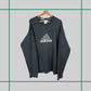 Vintage 00's Adidas Big Logo Black Crewneck