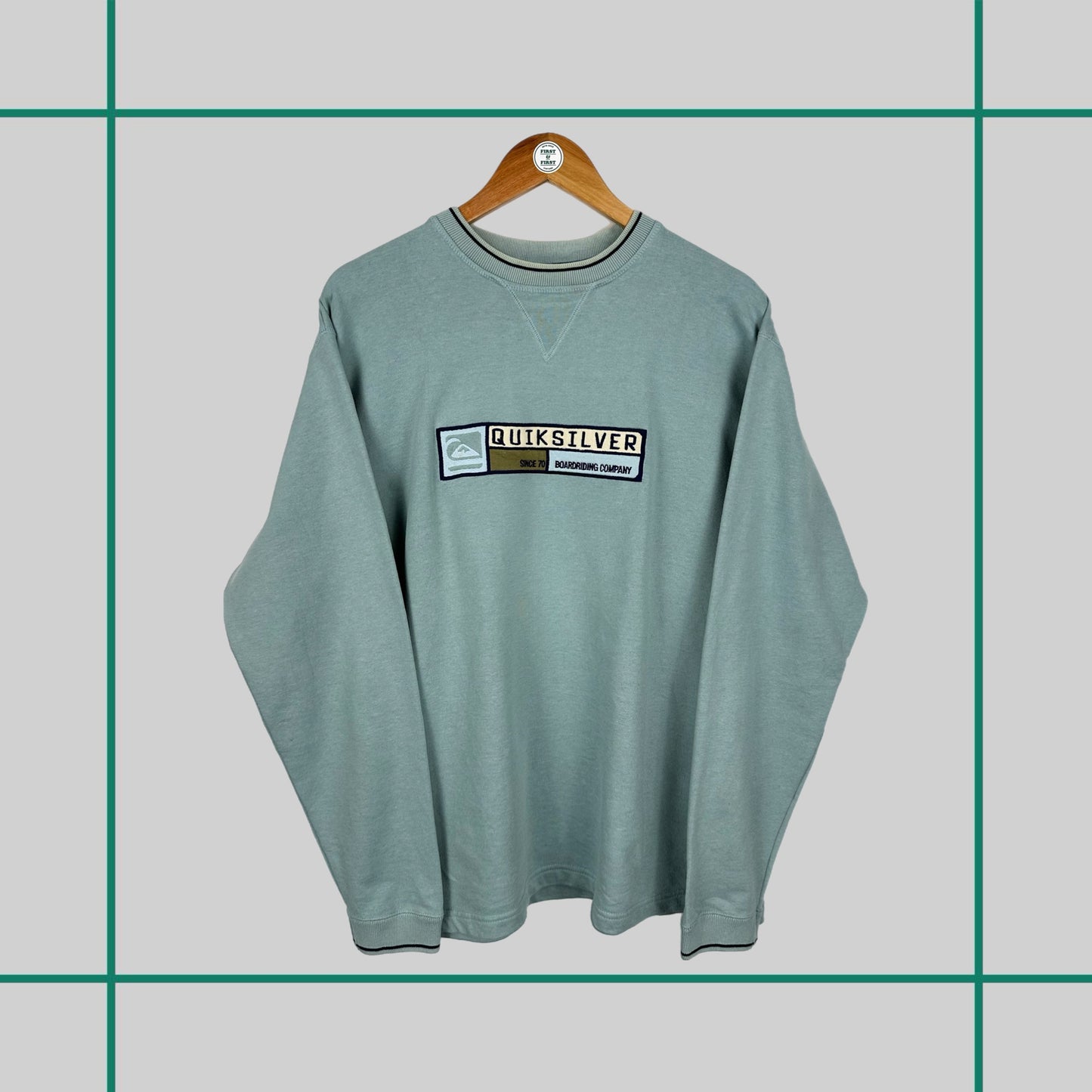 Vintage Quiksilver Baby Blue Crewneck