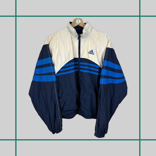 Vintage 90's Adidas White/Navy Jacket