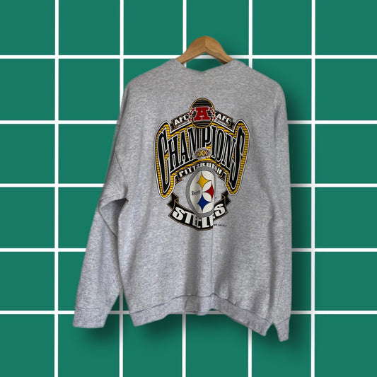 Vintage 1995 Pittsburgh Steelers AFC Champions Crewneck